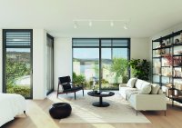 Mit Schüco Perfect sind Sonnenschutz, Insektenschutz, Designfensterbank oder Absturzsicherung gewerkeübergreifend in einem System vereint.