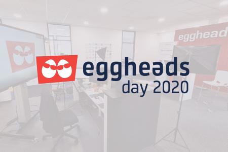 eggheads day 2020 Set mit eggheads day Logo im Vordergrund.