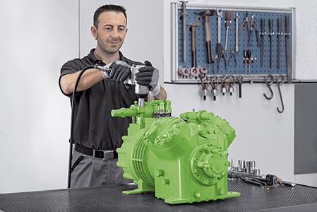 When copied spare parts are used, the warranty becomes void for the entire product. The BITZER Green Point offices are expert contact representatives when it comes to issues of compressor repair and provide customers worldwide with professional support in service, maintenance and training. As such, BITZER can optimally monitor the entire life cycle of its compressors and pressure vessels all over the world.
