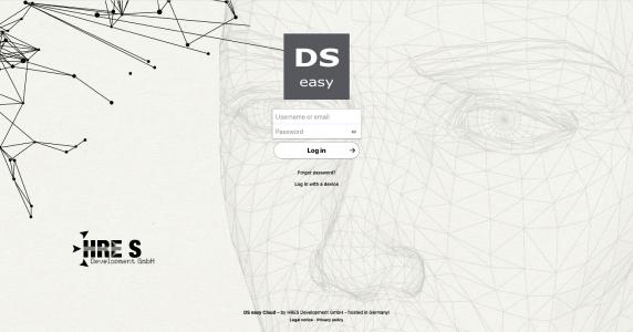 Login Screen DS-Easy Cloud
https://cloud.ds-easy.com
