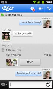 Skype 2.6 für Android: Verschicke rechtzeitig zur Weihnachtszeit Bilder und Videos