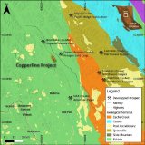 Abbildung 1: Karte zur Darstellung der regionalen Lage des Projekts Copperline (hinter Prosper Gold). Abbildung 1: Karte zur Darstellung der regionalen Lage des Projekts Copperline (hinter Prosper Gold).