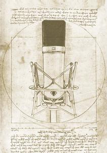 Neumann U87 Drawing Leonardo Davinci