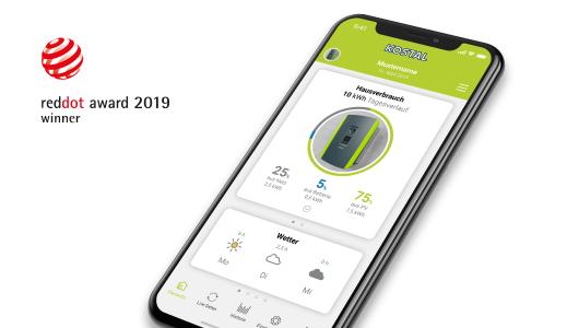 Ausgezeichnet mit dem Red Dot Award Brands & Communication Design 2019: die KOSTAL Solar App