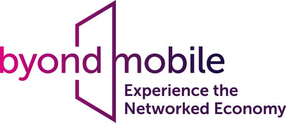 rautenförmiges logo und text byond mobile