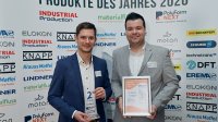 Benjamin Strunk (l.), Teamleiter Konstruktion Kältetechnik bei der technotrans solutions GmbH, und Fabian Heuel, Division Manager Sales und Mitglied der Geschäftsleitung der technotrans solutions GmbH, nahmen die Auszeichnung in München entgegen.