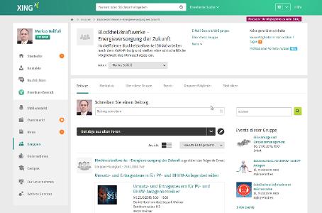 XING-Gruppe über Blockheizkraftwerke (BHKW)