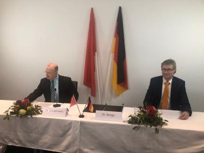 Dr. Henrich Guntermann, CICCPS and Managing President of the ECTT and ECP initiator Dr. Holger Bengs at online press conference in Frankfurt