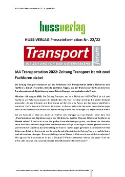 Presseinformation_22_HUSS_VERLAG_IAA Transportation 2022_Zeitung Transport ist mit zwei Fachfore.pdf