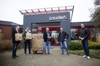 v.l.: Sven Henckel, Holger Berthues, Jörg Rewer (Geschäftsführung Laudert), Rolf Ikemann, Christian Giebing