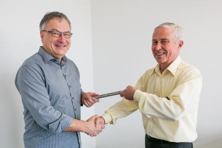Stabübergabe von Harald Pross an Klaus Grebner