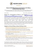 [PDF] Press Release: Newcore Gold Drilling Intersects 3.67 g/t Gold over 25.3 Metres, at the Enchi Gold Project, Ghana