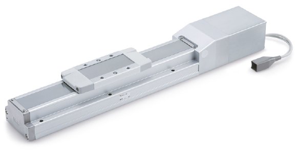 Der neue elektrische Antrieb der Serie LESF#F in Schlittenausführung überzeugt durch besonders hohe Beschleunigung und Maximalgeschwindigkeit sowie verbesserte Nutzlast bei gleichzeitiger Präzision und Prozesssicherheit / Foto: SMC Deutschland GmbH