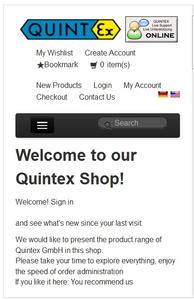 Webshop on Smart Phone