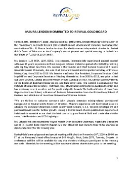 Revival Gold Inc. - Director Nomination - October 1st 2020 - FINAL.pdf