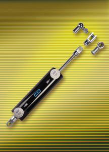 Neuer Hydraulischer Bremszylinder HBD-70: Im eingebauten Zustand in Druck- und Zugrichtung voneinander unabhängig einstellbar sowie beidseitig wirkend(Foto: ACE Stoßdämpfer GmbH)