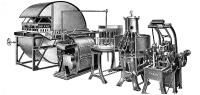 One of the early winery bottle systems with a Holstein & Kappert bottle brushing system and the Nova Practica soaking machine.