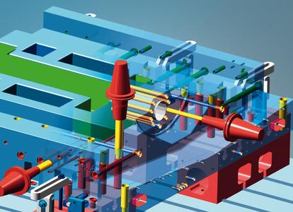 Automatic tool search takes into account the hole diameter, Image source: OPEN MIND