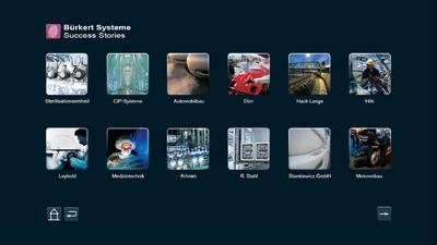 Auszug Interaktive Touchscreen-Präsentation, Fma. Bürkert