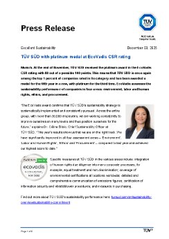 TUEV SUED with platinum medal at EcoVadis CSR rating.pdf