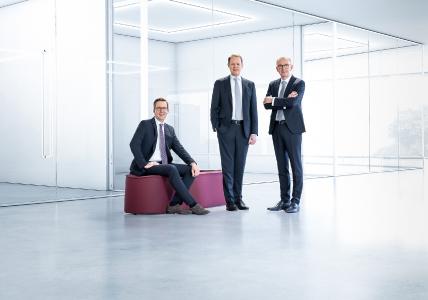 technotrans Board of Management, from left to right: Dirk Engel, Peter Hirsch and Michael Finger (Spokesman)