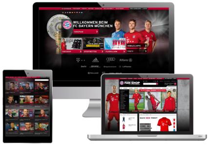 Screenshots FCB Online-Auftritt