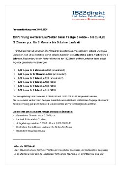 Pressemitteilung 1822direkt - Erweiterte Laufzeiten beim Festgeld mit bis zu 3,20 % Zinsen p.a.pdf