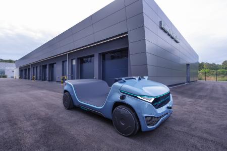 Anhand der Innovationsplattform HARRI zeigt Bertrandt die Kompetenzen des Unternehmens in der Kombination und Anwendung der Trendthemen Digitalisierung, autonomes Fahren, Vernetzung und Elektromobilität.