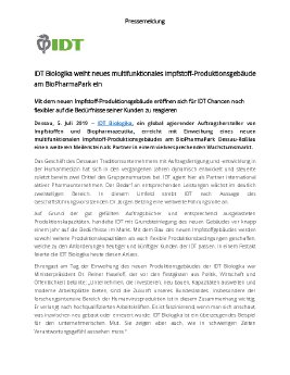 PM_IDT - 05.07.2019_Einweihung neues Impfstoffproduktionsgebäude am BioPharmaPark.pdf