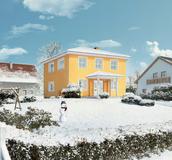 Mit einer gedämmten Fassade kommen Eigenheimbesitzer warm und günstig durch die kalte Jahreszeit. (Foto: Caparol Farben Lacke Bautenschutz) 