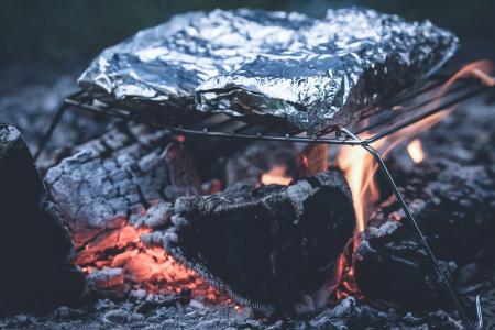 Alufolie auf dem Grill