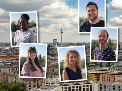 Die Neuzugänge bei macmon secure von links nach rechts: Sandra Osadolor, Tom Blum, Martin Schönau, Esther Rahmann, Sarina Ullmann