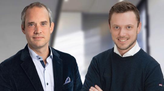 Von links: Martin Kunze (BayBG Investment-Manager), Florian Oberndörfer (starcode Geschäftsführer)