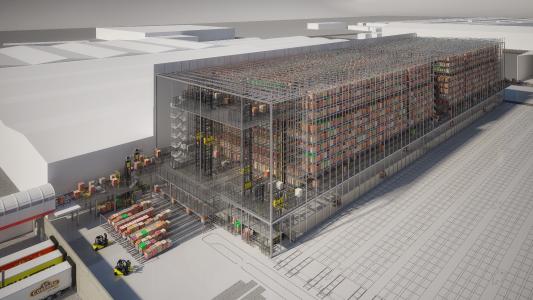 As general contractor, SSI Schaefer builds a new logistics center for the Mexican food canning manufacturer La Costeña in Ecatepec de Morelos.