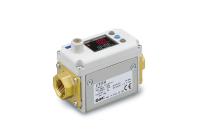 Der elektromagnetische digitale Durchflussschalter in isolierter Ausführung der Serie LFE-Z ermöglicht die Potenzialtrennung zwischen Versorgungsspannung und Gehäuse/Verrohrung und schützt damit vor Ausfällen und Stromschlägen / Foto: SMC Deutschland GmbH