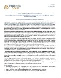 [PDF] Press Release: Equinox Gold Delivers Strong Second Quarter Results Increases 2026 Production Guidance Following Successful Completion of the Orla Mining Merger Quarterly Dividend Increased by 50%