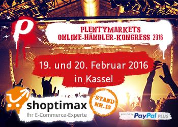 shoptimax und NORMA finden Sie am Stand 15 auf dem plentymarkets Online-Händler Kongress 2016 vom 19. bis zum 20. Februar in Kassel