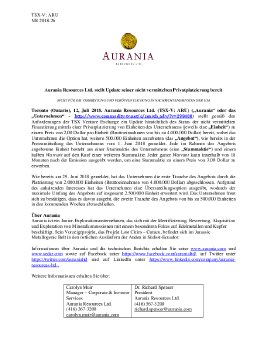 Aurania - Press Release - Update - price protection to August 15 - FINAL_de.pdf