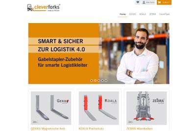 Der Onlineshop www.cleverforks.com bietet Gabelstapler-Zubehör für Spediteure und Gewerbetreibende