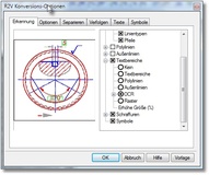 RxSpotlight PRO R12.0 zeigt eine Auswahl der Vektorisierungsparameter