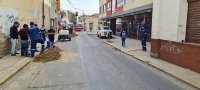Die GRUNOMAT Erdrakete im Einsatz in Avenida Ayacucho in der Innenstadt der bolivianischen Stadt Cochabamba. Insgesamt wurden dort 1.000 neue Wasser-Anschlüsse schonend grabenlos hergestellt.