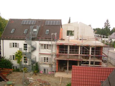 Der Rohbau, noch ohne Dachstuhl