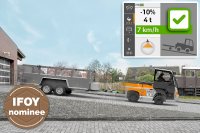 In der zehnten Runde des IFOY Awards geht 2022 die STILL Descent Speed Regulation als einer der Nominierten an den Start. Die Last- und Neigewinkelabhängige Geschwindigkeitsregulierung passt die Fahrgeschwindigkeit auf Rampen automatisch der Einsatzumgebung an ( Foto: STILL GmbH)