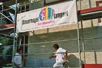 Energieeinsparung großgeschrieben: Bei der Fassadendämmung setzen Fachhandwerker auf die leistungsstarke Dalmatiner-Platte von Caparol.