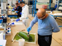 Teilnehmende im Kurs bei praktischen Übungen