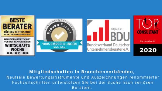 Seriöse Berater für den Unternehmensverkauf erkennen Sie an verifizierbaren Referenzen, an Mitgliedschaften in anerkannten Branchenverbänden sowie an einer transparenten Vorgehensweise ohne Zeitdruck aber dafür mit Prozesskompetenz.
© Bildnachweis: KERN-Unternehmensnachfolge