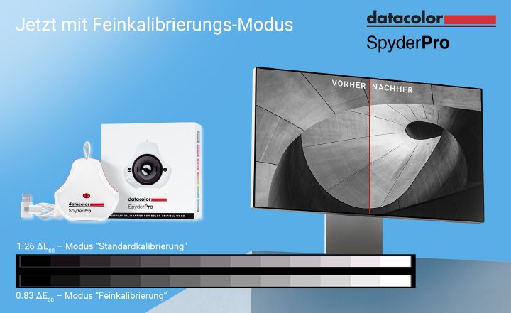 Datacolor erweitert seinen SpyderPro um den Modus Feinkalibrierung für höchste Farbpräzision