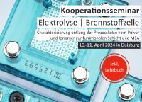 Kooperationsseminar Elektrolyse | Brennstoffzelle vom 10.-11. April