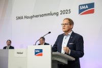 SMA CEO Jürgen Reinert speaks at the annual general meeting of SMA Solar Technology AG