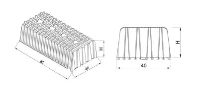 Airplast Schalungen stehen in 8 unterschiedlichen Größe und Höhen zur Verfügung:
AIRPLAST H12 85 × 40 x H12 cm
AIRPLAST H16 85 × 40 x H16 cm
AIRPLAST H20 85 × 40 x H20 cm
AIRPLAST H24 85 × 40 x H24 cm
AIRPLAST G-H9 73.5 × 31.5 x H9 cm
AIRPLAST G-H13 75 × 32.5 x H13 cm
AIRPLAST G-H17 75 × 32.5 x H17 cm
AIRPLAST G-H21 75 × 32.5 x H21 cm
